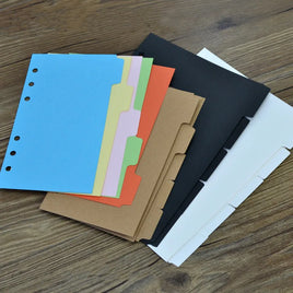 A4 A5 B5 A6 Color Index Page Classification Page Loose-Leaf Book Divider Handbook Divider