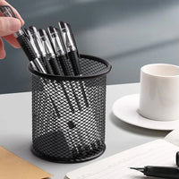 Circular Metal Pen Holder, Multifunctional Creative and Simple Storage Box for Student Office Desktops