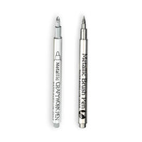 2/1Pc Pinsel Metallic Marker Stifte Gold Silber Farbe Permanent Kunst Marker Für Manga Handwerk Scrapbooking Schule Schreibwaren liefert