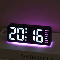Neue Digitale LED Wecker Desktop Tischuhr Nachtlicht mit Zeit Temperatur Display Hintergrundbeleuchtung Snooze Uhr Moderne Dekor