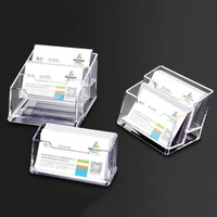 Acryl Kunststoff Visitenkarte halter transparente Karte Display/Ständer Büro Schreibtisch Organizer Zubehör