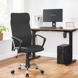 SONGMICS Office Chair, Ergonomic Desk Chair, Swivel Chair, Padded Seat, Fabric Cover, Height Adjustable and Tiltable
