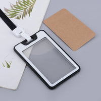 Office Card Holder Work ID Card Holder Lanyard Protective Cover Pendant Bus Bank Photo Card Holder Office Supplies Card Holder