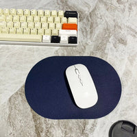 Oval small Mouse Pad Solid Color Universal Non-slip Pad Mouse Pad Suitable for Laptop Office Leather Gaming Mouse Pad