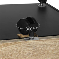 WOLTU 40 x 70 x 40 cm mobiler Aktenschrank für Hebelbogen-Ordner, Büro-Organizer, Aufbewahrung mit 3 Schubladen, Rollen, Rollschrank