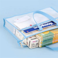Transparent A3/A4 File Storage Bag, Thickened Multi-layer Zipper Bag, Large Capacity with Handle, Art Portfolio Case