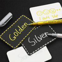 2/1Pc Pinsel Metallic Marker Stifte Gold Silber Farbe Permanent Kunst Marker Für Manga Handwerk Scrapbooking Schule Schreibwaren liefert