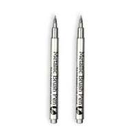 2/1Pc Pinsel Metallic Marker Stifte Gold Silber Farbe Permanent Kunst Marker Für Manga Handwerk Scrapbooking Schule Schreibwaren liefert