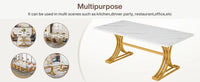 Moderner Executive-Schreibtisch mit goldenen Metallbeinen