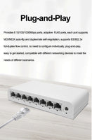 5/8 Port Ethernet Switch 10/100/1000Mbps Desktop Gigabit Network Switch Adapter RJ45 Ethernet Switch Auto MDI/MDIX Fast Switch