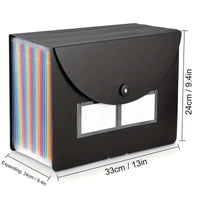 Erweiterbarer Aktenordner, 13/25 Taschen, A4-Format, Aktenordner, Organizer, großes Fassungsvermögen, tragbare Akkordean-Aktenbox für das Büro