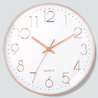 8-Zoll-Wanduhr aus geräuschlosem Quarz, runde dreidimensionale digitale moderne Wanduhr, nicht tickende Wanduhr, Schlafzimmer-Wohnzimmer