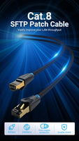Vention CAT8 Ethernet-Kabel 40 Gbit/s 2000 MHz CAT 8 Netzwerk-Baumwollgeflochtenes Internet-LAN-Kabel für Laptops PS 5 Router RJ45-Kabel