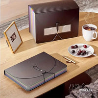 Erweiterbarer Aktenordner, 13/25 Taschen, A4-Format, Aktenordner, Organizer, großes Fassungsvermögen, tragbare Akkordean-Aktenbox für das Büro