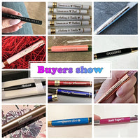 20-200 Stifte Großhandel Metall Kugelschreiber Werbestift Gummi Textur Individuelles Logo Text Lasergravur Anpassbares Namenslogo
