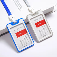 Office Card Holder Work ID Card Holder Lanyard Protective Cover Pendant Bus Bank Photo Card Holder Office Supplies Card Holder