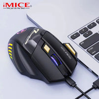 Wiederaufladbare Bluetooth Maus Drahtlose PC Gamer Maus Computer Gaming Maus Ergonomische Mause 5500 DPI Mäuse Für Laptop Ipad