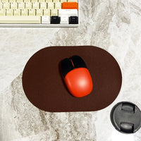 Oval small Mouse Pad Solid Color Universal Non-slip Pad Mouse Pad Suitable for Laptop Office Leather Gaming Mouse Pad