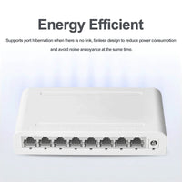 5/8 Port Ethernet Switch 10/100/1000Mbps Desktop Gigabit Network Switch Adapter RJ45 Ethernet Switch Auto MDI/MDIX Fast Switch