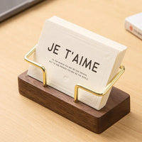 Visitenkartenhalter Organizer Büro Schreibtisch Display Ständer Memo Zähler Zubehör Tischregal Home Holz Kartenhalter Aufbewahrung