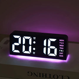 New Digital LED Alarm Clock Desk Table Clock Night Light with Time Temperature Display Backlight Snooze Clock Modern Decor