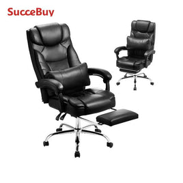 VEVOR Executive Office Chair Swivel Chair with High Back & Footrest & Lumbar Pillow, Ergonomic Desk Chair with 135° Recline and Adjustable Height, for Work Study Gaming