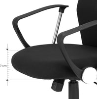SONGMICS Bürostuhl, ergonomischer Schreibtischstuhl, Drehstuhl, gepolsterter Sitz, Stoffbezug, höhenverstellbar und neigbar