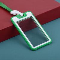 Office Card Holder Work ID Card Holder Lanyard Protective Cover Pendant Bus Bank Photo Card Holder Office Supplies Card Holder
