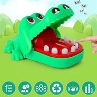 Klassisches Krokodilzahnspiel Mini Abs Krokodil Beißendes Fingerspiel Familie Tabletop Party Lustiges Spiel Spielzeugzubehör als Geschenk