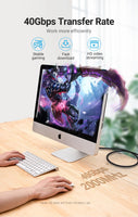 Vention CAT8 Ethernet-Kabel 40 Gbit/s 2000 MHz CAT 8 Netzwerk-Baumwollgeflochtenes Internet-LAN-Kabel für Laptops PS 5 Router RJ45-Kabel