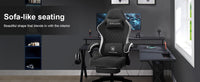 Ergonomischer Gaming-Stuhl mit Fußstütze