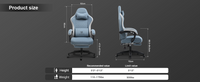 Ergonomischer Gaming-Stuhl mit Fußstütze